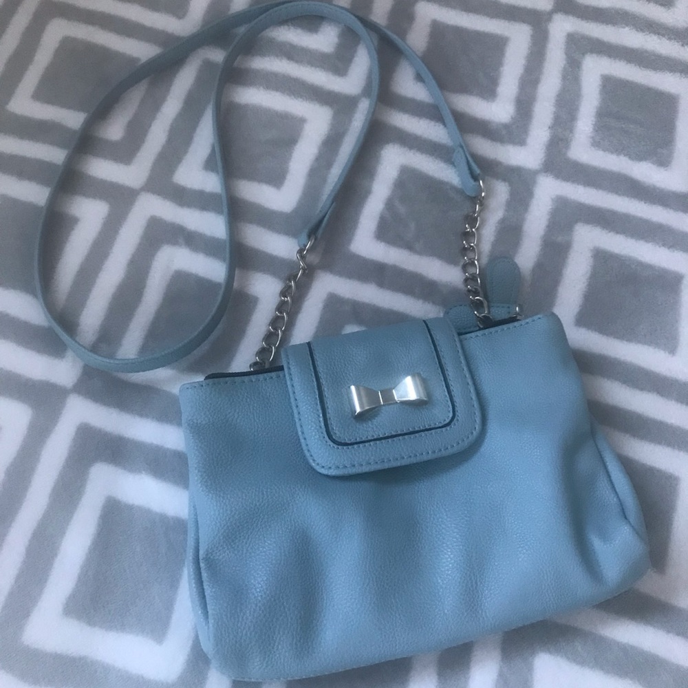 Blue colored Candie’s purse